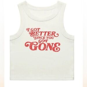 ✨NWT Morgan Wallen I Got Better Since You Got Gone Ribbed Tank Top Size S